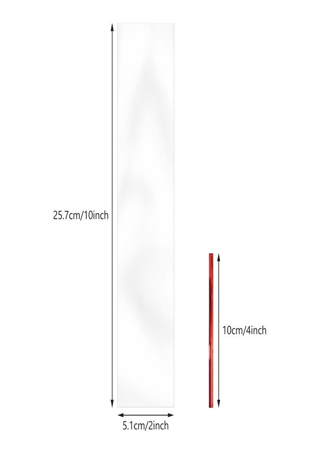 XLSFPY 100 Clear Treat Bags - 2x10 inches, with 4'' Twist Ties - 1.4 mils Thick OPP, Perfect for Parties & Gifts - Image 5